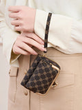 Women’s Retro Accordion Wallet – Fashion Print Short Coin Purse with Money Clip & Wristband