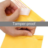 100 Pack Kraft Foam Mailers – 4″×8″ Yellow Padded Envelopes with Zip-Lock Closure for Secure Small Item Shipping