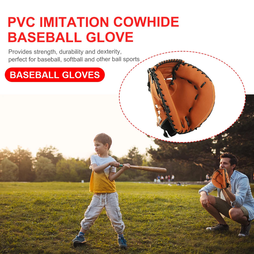 PU Leather Baseball Glove – Thickened Training & Fielding Mitt for Outdoor Softball Practice 🧤⚾