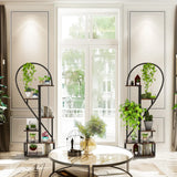 Heart-Shaped 6-Tier Metal Plant Stand Shelf – Indoor & Outdoor Display Rack for Plants