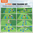 Dog Agility Hurdle Cone Set – 6-Piece Training Kit with 12 Cones, 6 Agility Rods & Carry Bag for Pet Exercise & Obedience