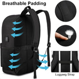 Classic Black 15.6" School Laptop Backpack – USB Charging Bookbag for Teen Boys & Girls | Unisex College & Daily Study Daypack