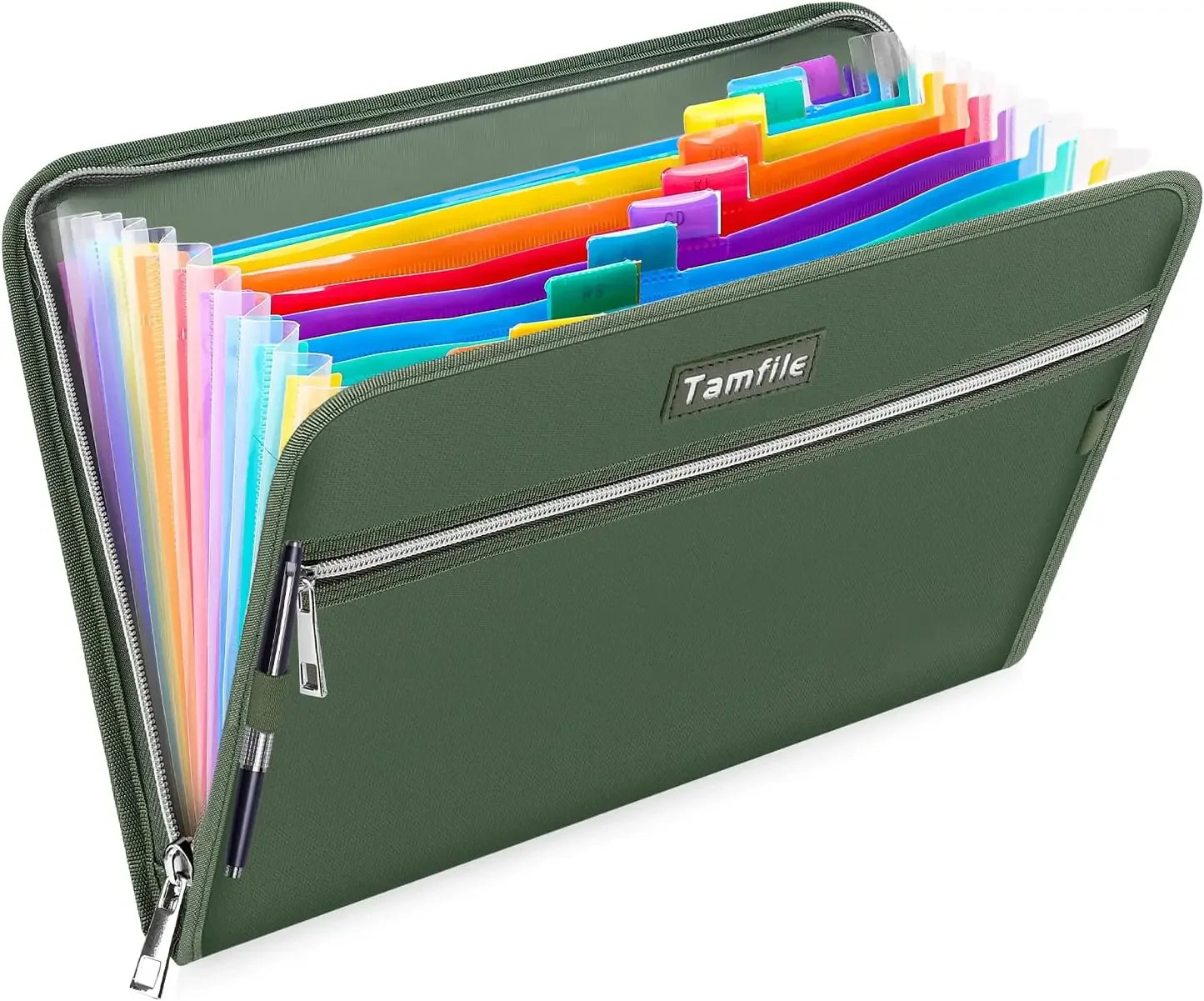 Fireproof File Organizer – 13-Compartment Expanding Folder with Zipper, Handles & Labels 🔥