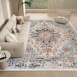 Vintage Boho Washable Area Rug – Non-Slip Cotton Blend Large Floor Carpet
