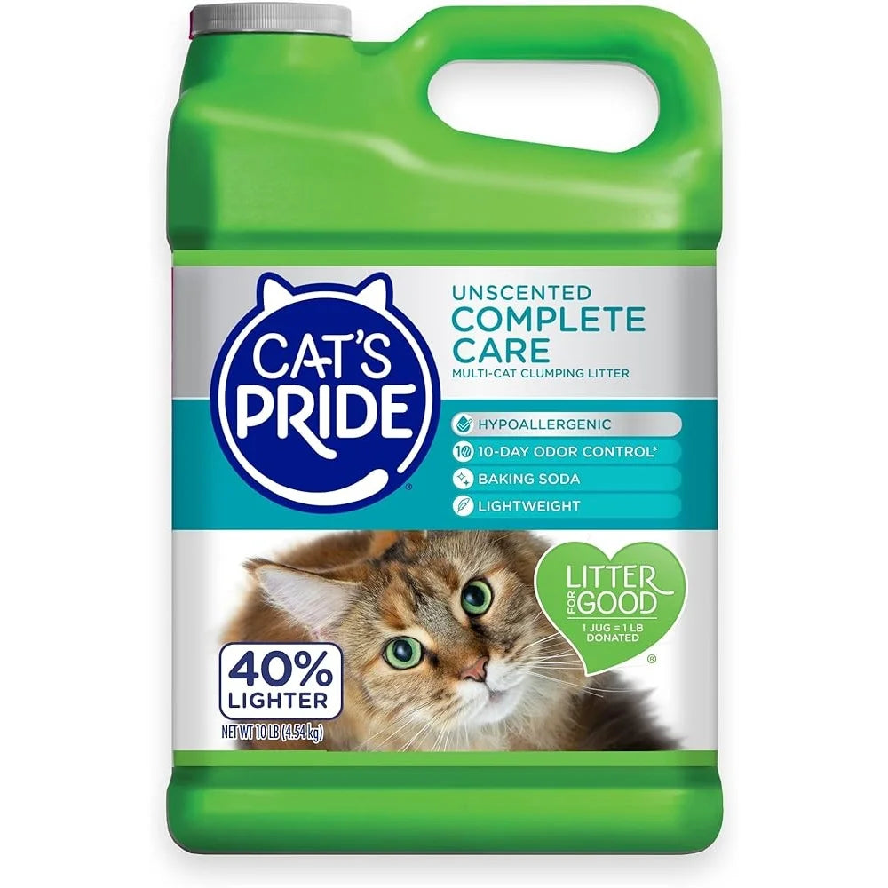 Premium Lightweight Clumping Cat Litter – Hypoallergenic, Unscented Multi-Cat Formula with 10-Day Odor Control