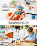 Fantastory 24-Color Acrylic Paint Set with 12 Professional Brushes – Ideal for Canvas, Glass & Wood 🎨🖌️