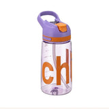 Cute Korean Style Water Bottle with Straw & Handle – BPA-Free 450ml Portable Drink Bottle for Girls