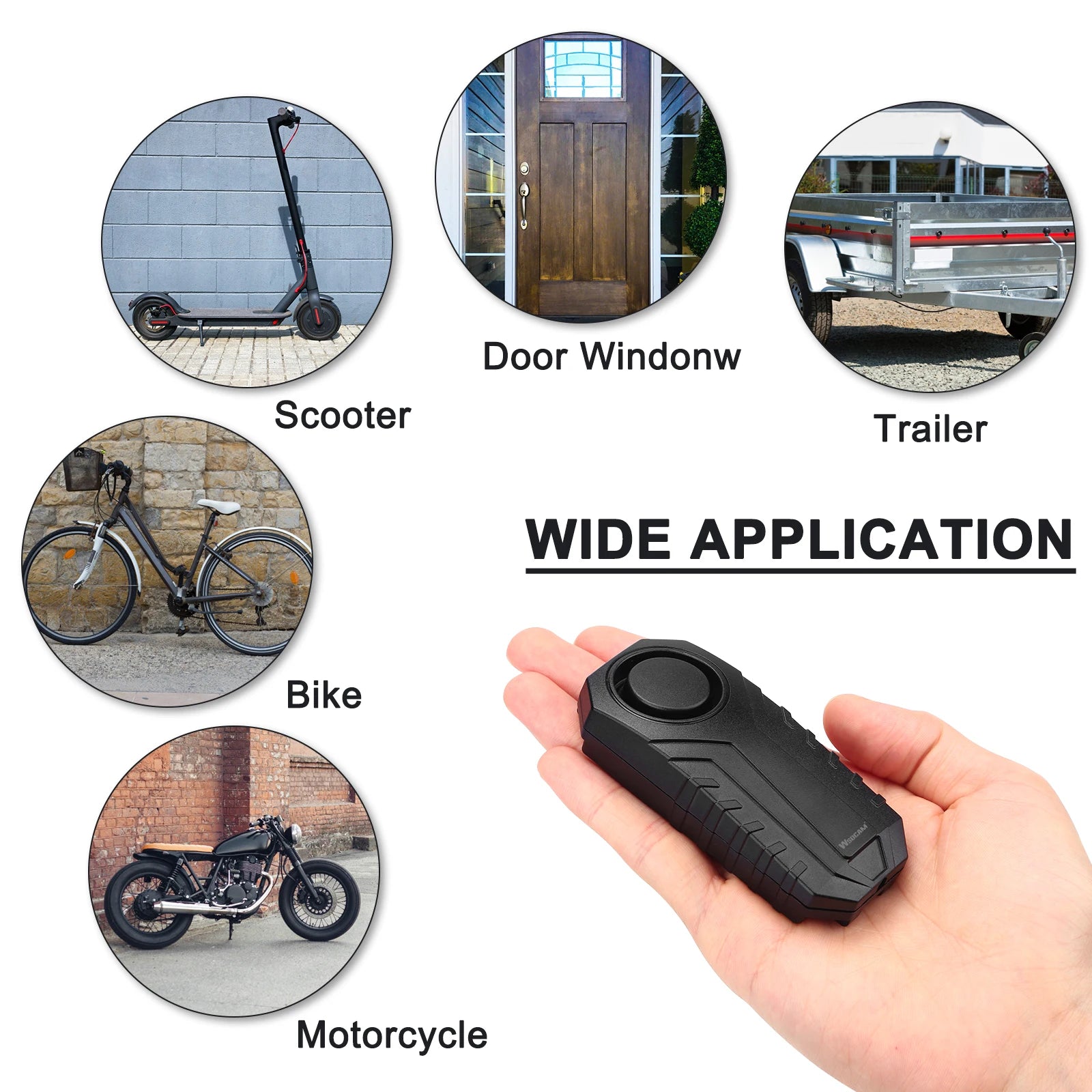 🚴 Anti-Theft Bike Alarm – 113dB Wireless Vibration Motorcycle Alarm with Remote Control for Vehicle Security