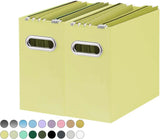 Collapsible File Organizer Box – 2-Pack Portable Storage with Handle for Office & Home (Pink) 📁