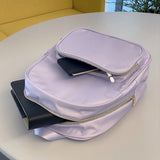 Customizable Purple Nylon Backpack – Travel & School Book Bag for Crafts, DIY & Everyday Use