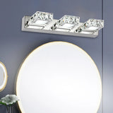 K9 Crystal LED Bathroom Mirror Light – Modern 3-Head Wall Mounted Vanity Fixture, IP65 Waterproof, 6000K