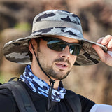 Breathable Sun Hat for Men – Wide-Brim Bucket Hat with UV Protection for Outdoor Travel, Fishing & Hiking