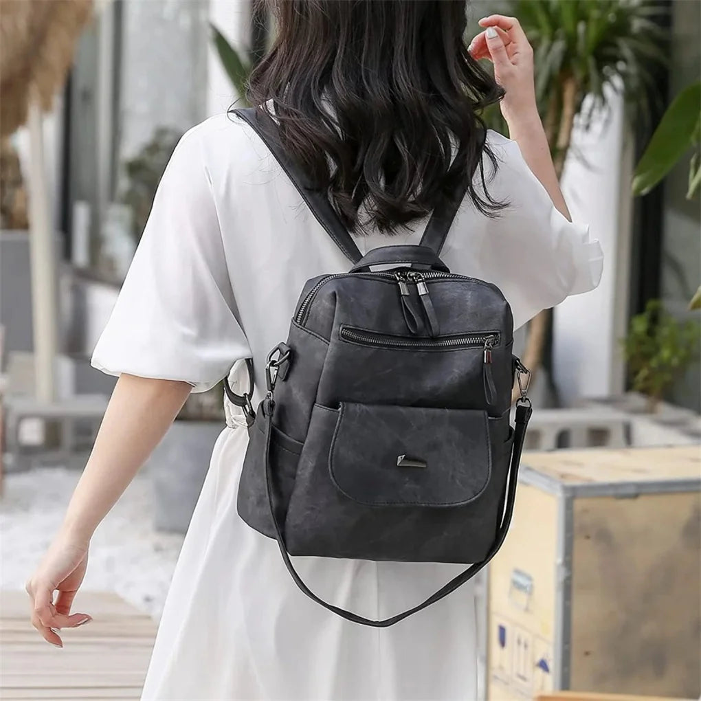 2025 Women’s Backpack Purse – Waterproof PU Leather Fashion Shoulder Bag & Casual Handbag for Daily Carry