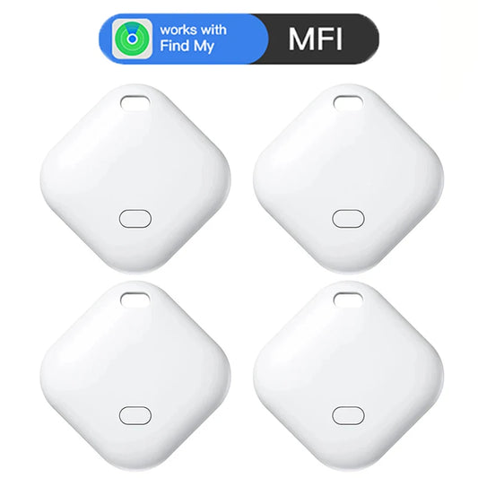 4-Pack GPS Bluetooth Tracker Tags – Smart Locator Devices Compatible with Apple Find My App for Keys, Wallet, Pets & Cars