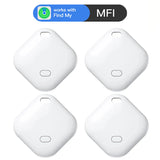 4-Pack GPS Bluetooth Tracker Tags – Smart Locator Devices Compatible with Apple Find My App for Keys, Wallet, Pets & Cars