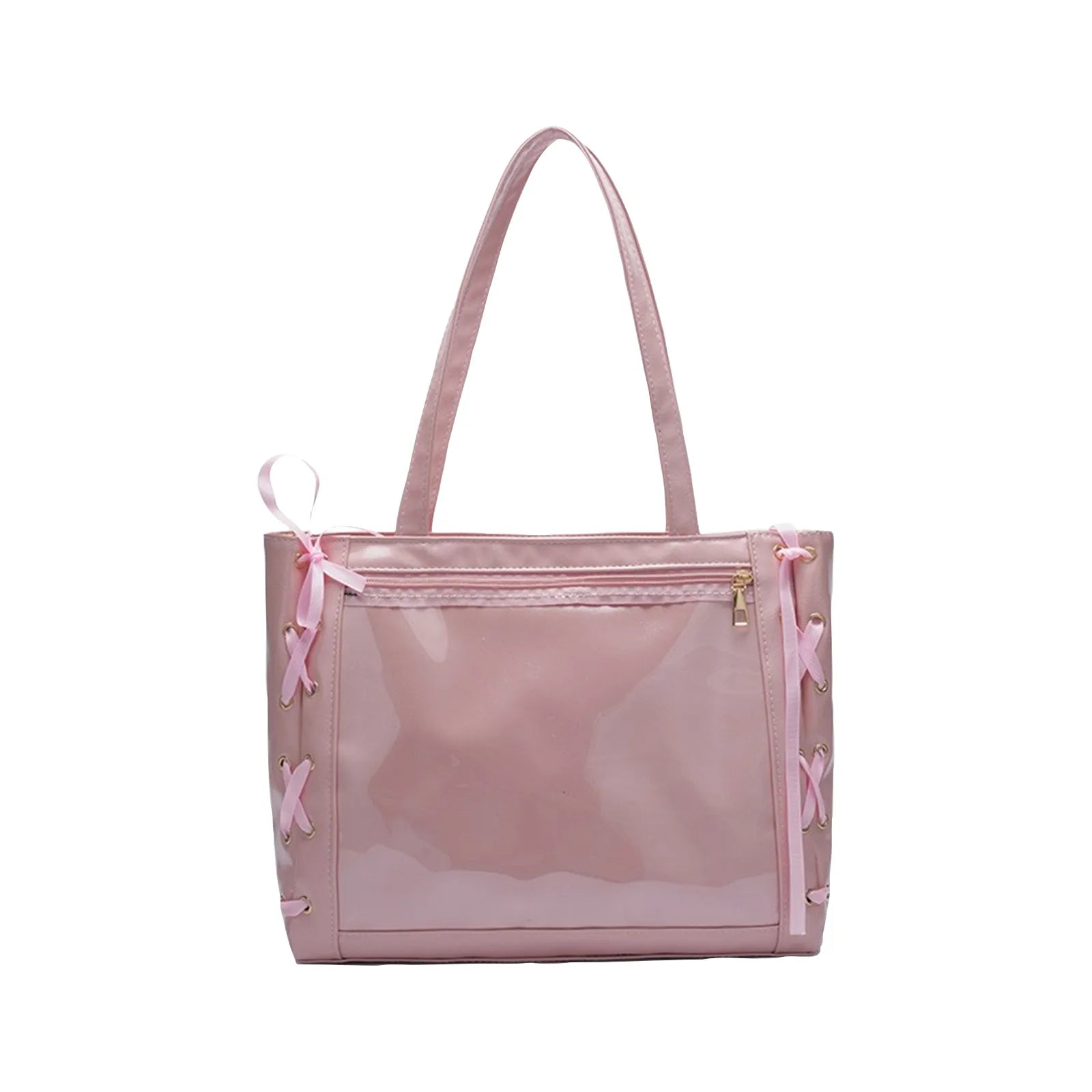 Bow-Ribbon Large Capacity Ita-Bag Shoulder Bag – PU Leather Japanese Kawaii Style