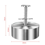 Stainless Steel Burger Patty Maker with Detachable Handle – Non-Stick Mold for Kitchen & Grilling