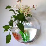 Wall-Mounted Acrylic Fish Tank Vase – Modern Transparent Flower Pot for Home & Office Wall Décor