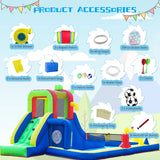 8-in-1 Crocodile Inflatable Water Slide Park – Backyard Wet & Dry Adventure for Kids