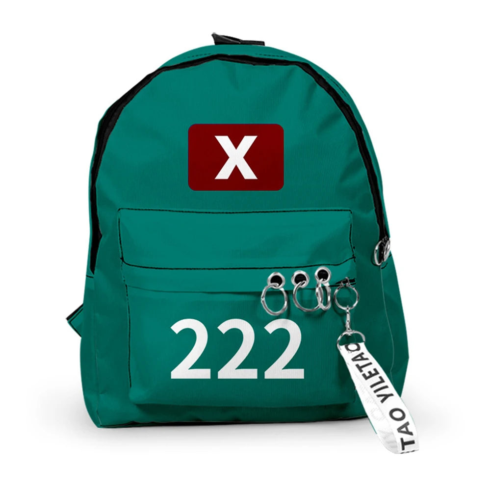 Korea Game Season 2 Cosplay Backpack Package – Unisex Large Capacity Student School Shoulder Bag