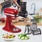 “Professional Slicer & Shredder Attachment for Stand Mixer – Cheese Grater & Vegetable Chopper Bündle”