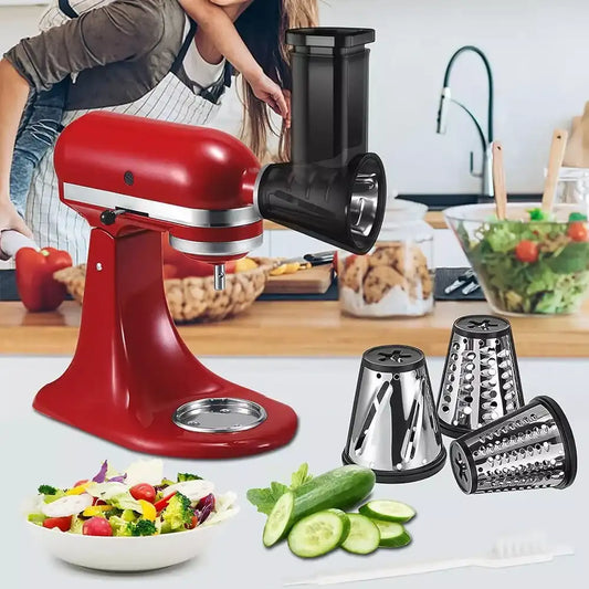 Universal Slicer & Shredder Attachment for Stand Mixer – Multi-Blade Cheese Grater & Vegetable Chopper Add-On 🍕🥕
