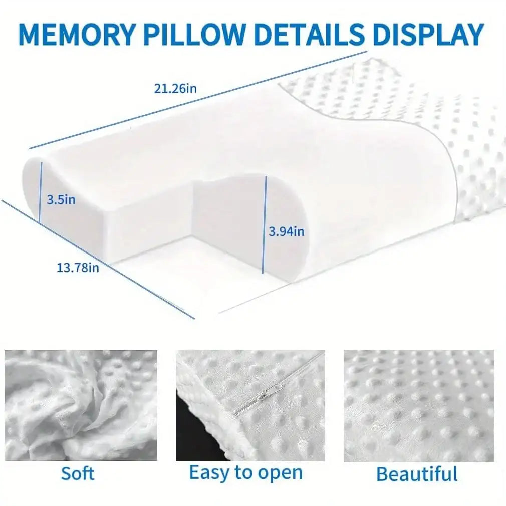 Height-Adjustable Memory Foam Pillow for All Sleep Positions – Medical-Grade Cervical Support