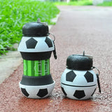 Foldable Silicone Sports Water Bottle / Collapsible Cup – Leak-Proof & Portable for Basketball, Football, Tennis, Golf, School