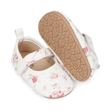 Infant Girls’ Sparkly Mary Jane Shoes – Glittery Sequin Soft PU Leather Flats with Non-Slip Sole for First Walkers