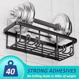 6-Pack Adhesive Shower Caddy Set – Large Capacity No-Drill Rust-Proof Wall-Mounted Shelves