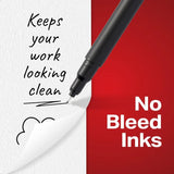 Felt Tip Pens – 12 Count Black Fine Point 0.4mm Markers for Journaling, Drawing, Writing & Art Projects
