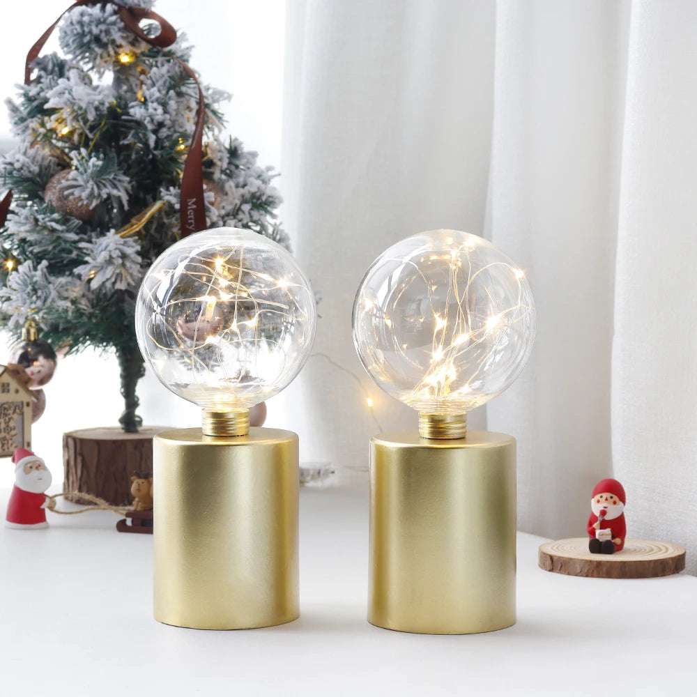 2PCS Gold Table Lamps – Battery Powered Cordless Lighting for Living Room, Bedroom, Weddings & Home Décor