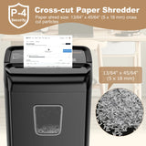 Bonsaii 10-Sheet Cross-Cut Paper Shredder – Compact Home & Office Shredder with 5.5-Gallon Wastebasket