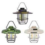 Retro LED Lantern Light – Type-C Rechargeable Hanging Decorative Lamp with Hook & Dimmable Brightness