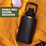 64oz Insulated Stainless Steel Water Bottle with Chug Lid – Leakproof Wide Mouth for Hiking & Travel