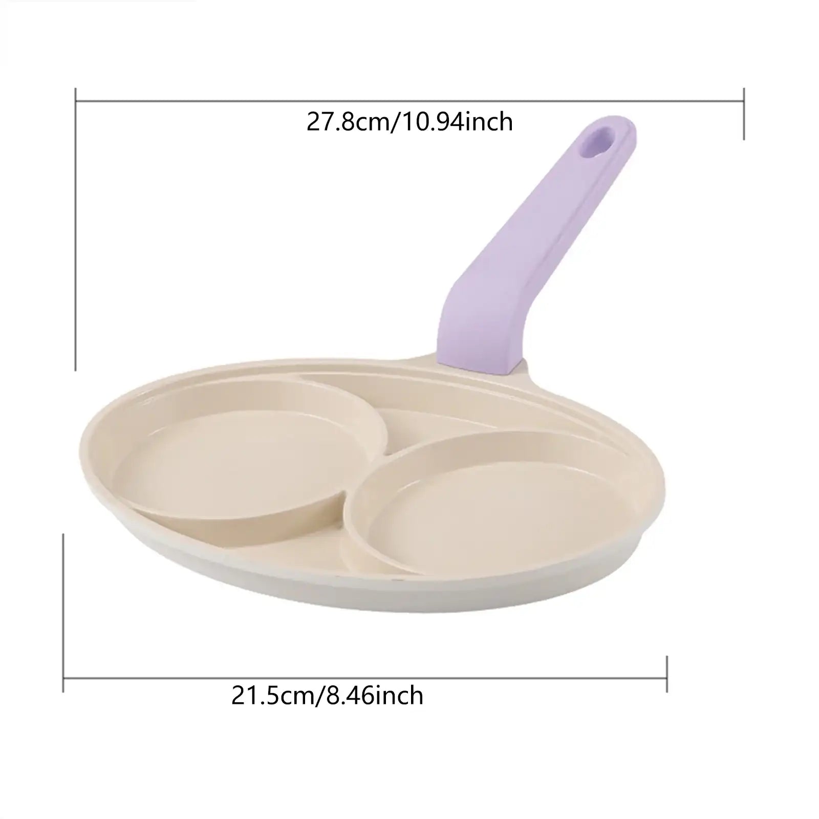 2-4 Holes Thickened Non-Stick Omelet & Pancake Frying Pan – Multi-Hole Breakfast Maker