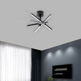 Modern Black LED Semi-Flush Mount Ceiling Light – Stylish Lighting for Corridor, Staircase & Attic