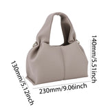Women’s Soft Cloud Dumpling Bag – Solid Color PU Leather Clutch with Removable Strap, Retro Crossbody & Top Handle Purse