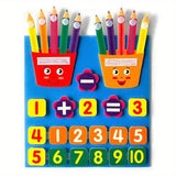 Kids Pencil-Shaped Counting Felt Toy (2-Pack) — Early Math Learning & Number Recognition Activity ✏️🧠
