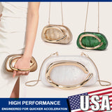 2025 Fashion Luxury Women’s Evening Clutch – Bride Metal Wedding Purse & Party Crossbody Box Handbag with Day Closure