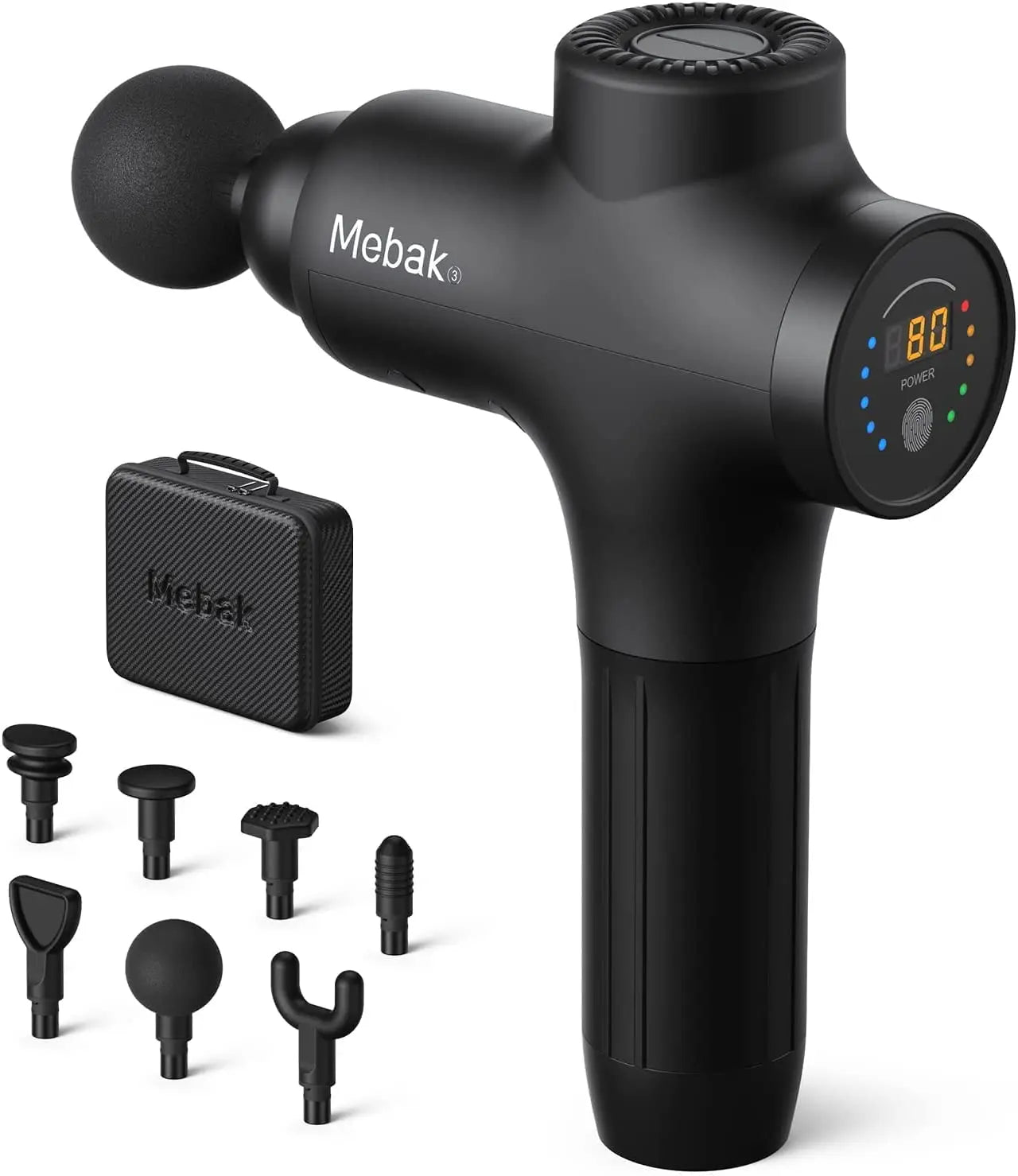 Mebak 3 Professional Percussion Massage Gun – Deep Tissue Muscle Massager for Back, Leg & Shoulder Pain Relief