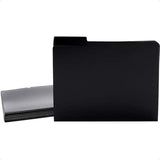 Black File Folders – 12-Pack Letter Size Plastic 3-Tab File Folders for Home, Office & School 🗂️