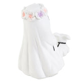 Spooky Cute Ghost Walking Dog Resin Ornament – Adorable Halloween Tabletop Decoration for Indoor & Outdoor Use | 15cm Figurine