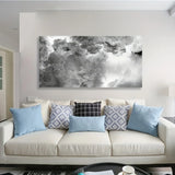 Black & White Abstract Wall Art – 1.5" Solid Pine Frame for Modern Minimalist Home & Office Décor