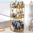 “3-Tier Rotating Makeup Organizer – High-Capacity Clear Skincare & Cosmetic Storage for Vanity and Countertops”