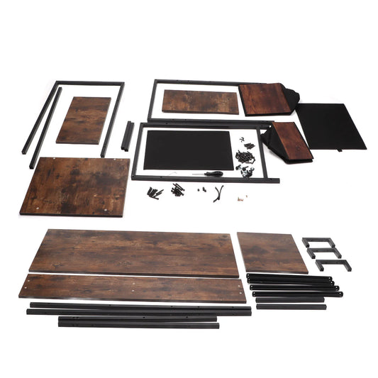 🖥️ Home Computer Desk – Industrial Style Large Desktop with Tear-Resistant Design for Office & Study