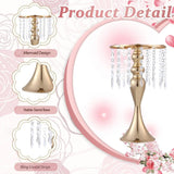 4-Piece Gold Crystal Flower Stand Set – Elegant Wedding Centerpieces & Home Décor Vases for Parties, Anniversaries & Events