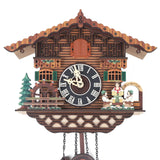 Creative Bird Cuckoo Wall Clock – Wooden Quartz Swing Clock with Auto-Flapping Wings | Battery Operated Home Décor