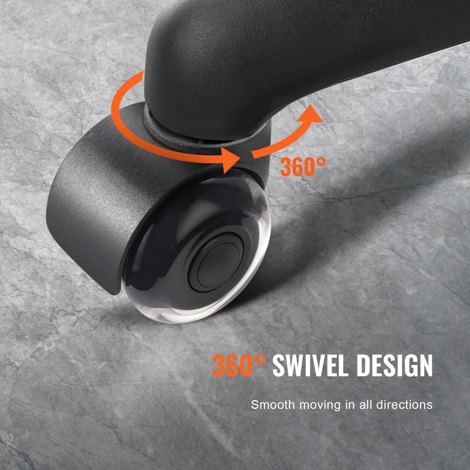 SucceBuy 2–3 Inch Office Chair Wheels (Set of 5) – Universal Replacement Casters for Gaming & Desk Chairs, Smooth on Hardwood & Carpet