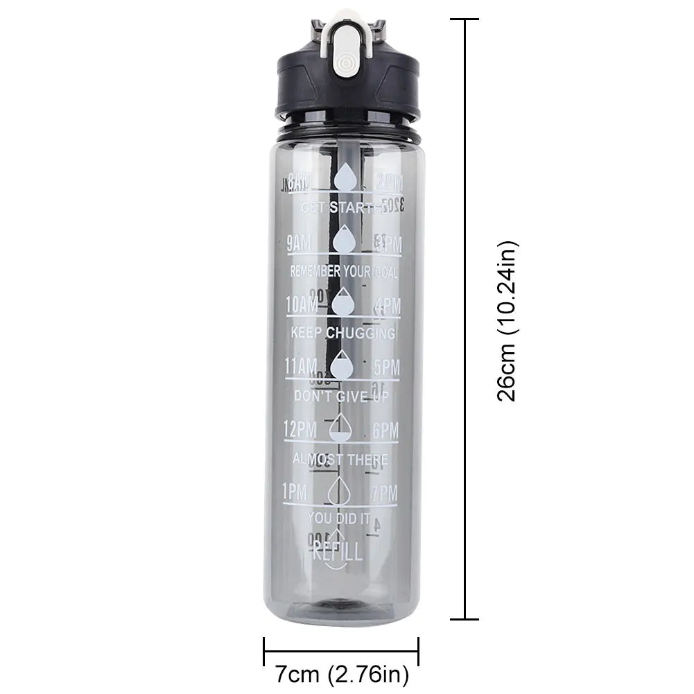 Capybara Cartoon Straw Water Bottle – Cute Portable Mug with Carrying Strap (700–800 ml)